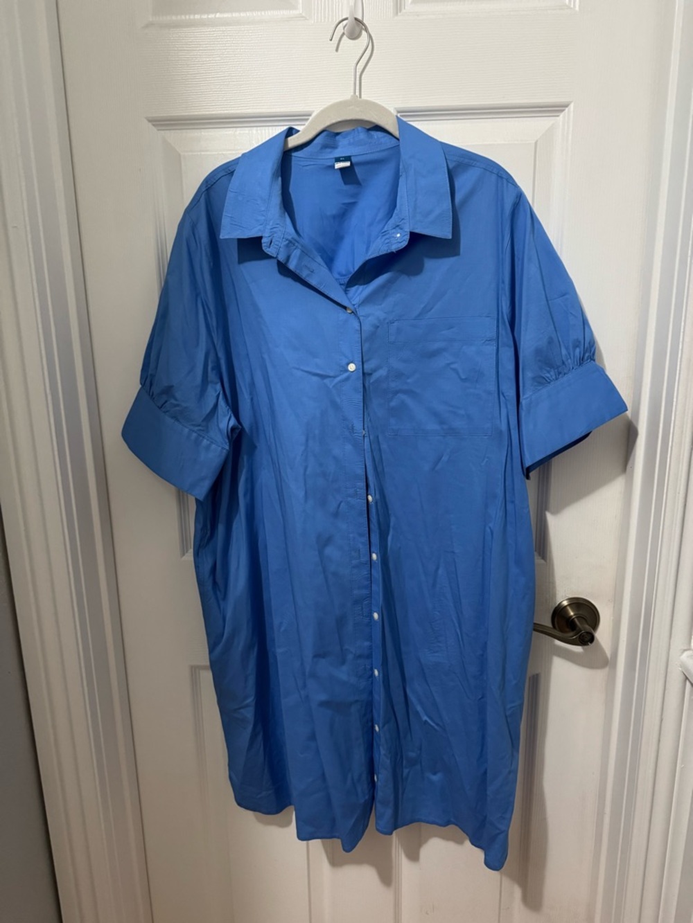 Short-Sleeve Button-Up Shirt - Blue